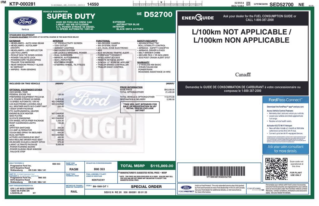 ford f-350 super duty 2025 1FT8W3BTXSED52700 image